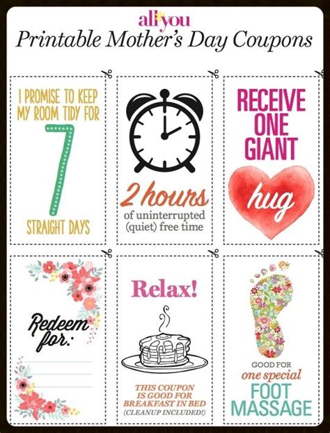 Free Printable Mother S Day Coupons To Make Mom S Day Artofit