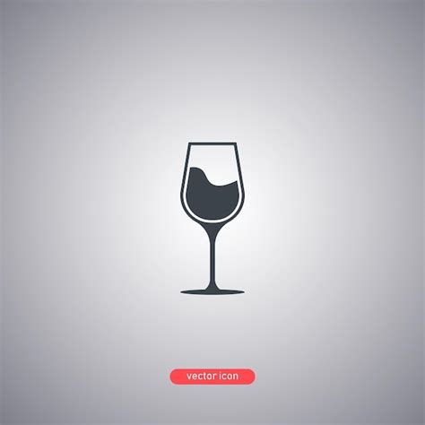 Premium Vector Wine Glass Icon Vector Illustration