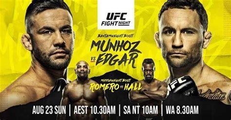 UFC Fight Night on ESPN - Pedro Munhoz vs. Frankie Edgar Fight Card ...