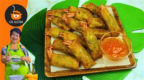 Easy Rellenong Hipon Relyenong Hipon Shrimp Rolls Pinoy Ulam