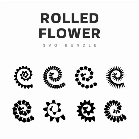 Rolled Paper Flower Templates Svg 3d Rose Svg Origami Rose Masterbundles