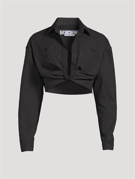 OFF WHITE Cropped Cargo Shirt Holt Renfrew