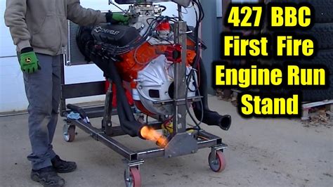 Engine Run Stand Build First Fire 427 BBC YouTube