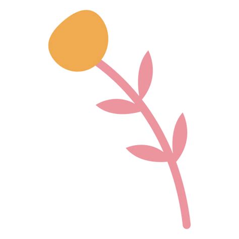 Minimalist Flower Leaning To The Left Png And Svg Design For T Shirts