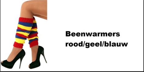 Paar Beenwarmers Roodgeelblauw Thema Feest Party Disco Festival Partyfeest Bol