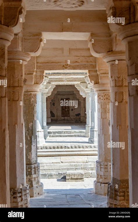 Ancient Temple Pillars Unique Architecture At Morning Image Is Taken At