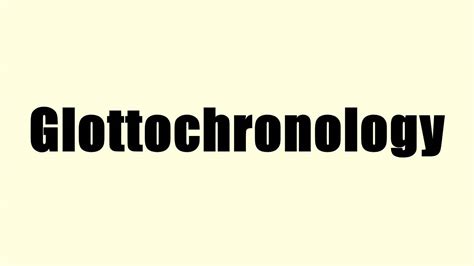 Glottochronology - YouTube