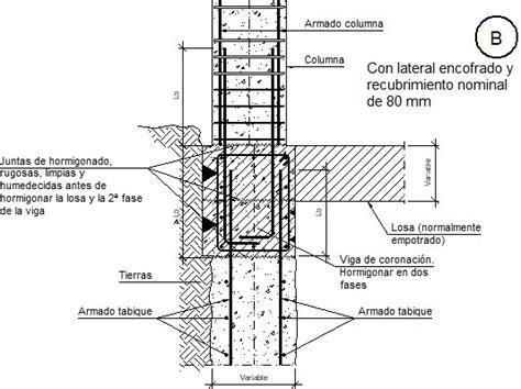 Detalles Constructivos Cype Ccp B Arranque De Columna En Viga De