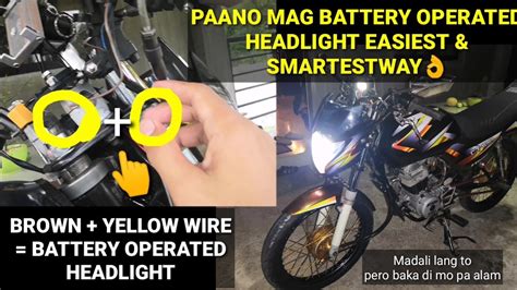 Paano Mag Battery Operated Headlight Ng Motor Madali Lang Easiest