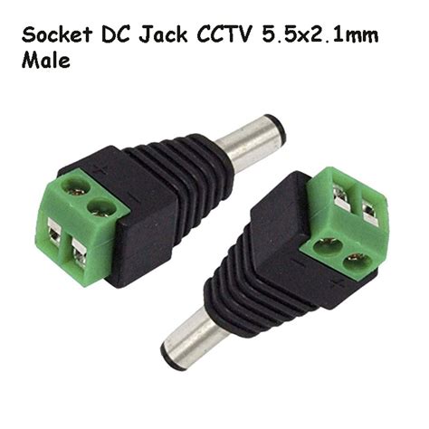 Jual Socket DC Jack Male 5 5mm Konektor CCTV Baut Soket Power Shopee