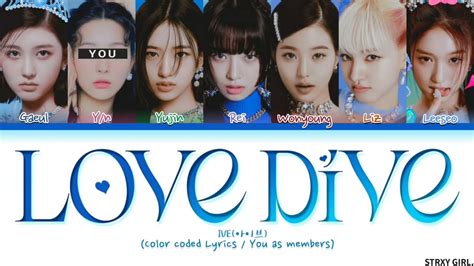 IVE 아이브 LOVE DIVE 7 members Ver Color Coded HAN ROM ESP 새송