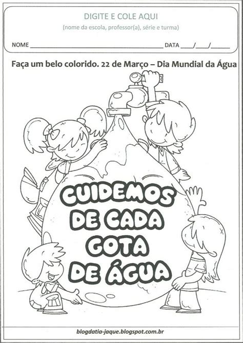 Dia Da Água Para Colorir Atividades Para Educação Infantil