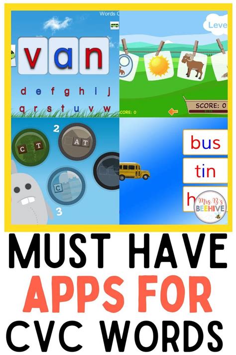 The 5 Best Apps To Practice Cvc Words Mrs Bs Beehive Cvc Words