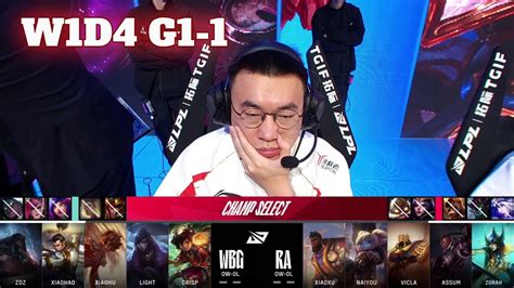 WBG Vs RA Game 1 Week 1 Day 4 LPL Spring 2024 Weibo Gaming Vs