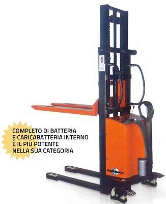 Sollevatore Elettrico Trazione Manuale Transpallet Novamach Kg