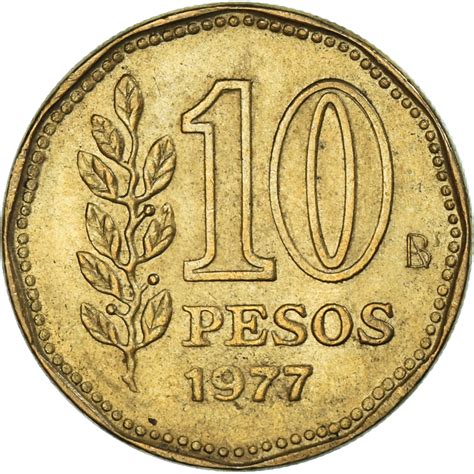 Coin, Argentina, 10 Pesos, 1977 | South American Coins