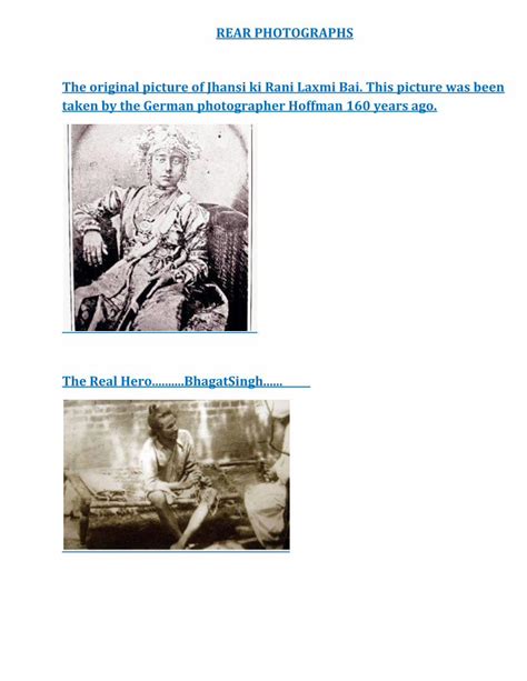 (PDF) REAR PHOTOGRAPHS The original picture of Jhansi ki Rani ... · PDF ...