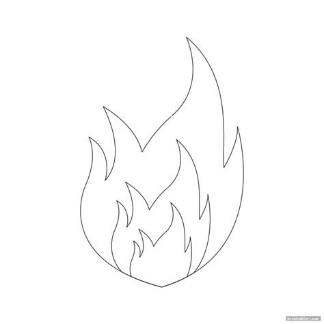 Printable Flame Template