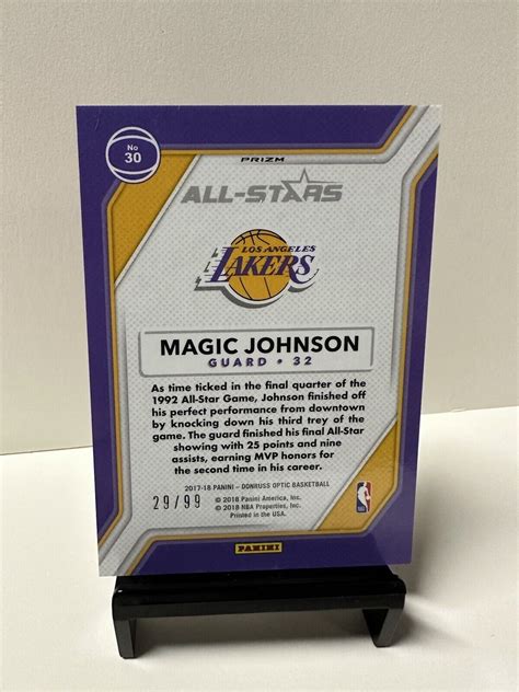 Panini Donruss Optic All Stars Red Prizm Magic Johnson