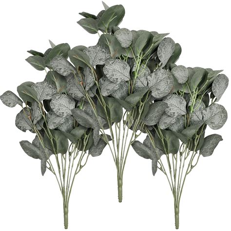 Buy Teresa S Collections Pcs Artificial Eucalyptus Leaves Stems Bulk