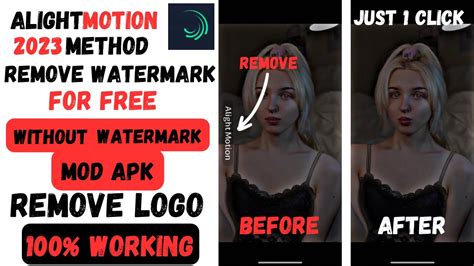 How To Remove Watermark In Alight Motion For Free Remove Alight