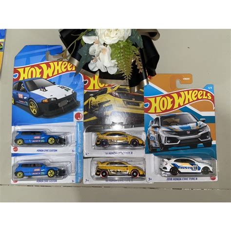 Jual HOT WHEELS HONDA CIVIC CUSTOM BIRU CIVIC TYPE R PUTIH CIVIC TYPE R KUNING Shopee Indonesia