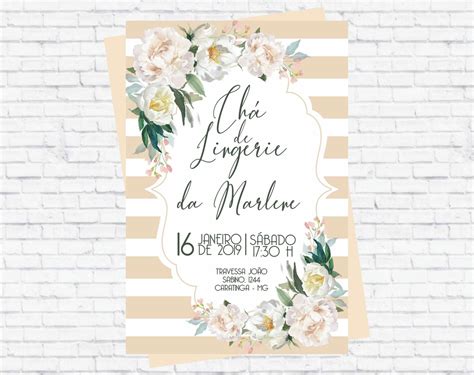 Convite Digital Chá de Lingerie Elo7 Produtos Especiais