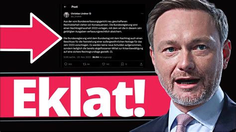 Eilmeldung Lindner Setzt Schuldenbremse Aus Youtube