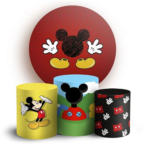 Kit Redondo E Trio Mickey Sublimado D Sublistamps Sublima O