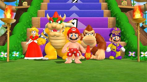 Mario Party Minigames Step It Up Peach Vs Bowser Vs Donkey Kong