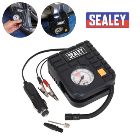 Sealey Micro Air Compressor MC Car Tyre Inflator With Worklight 12V