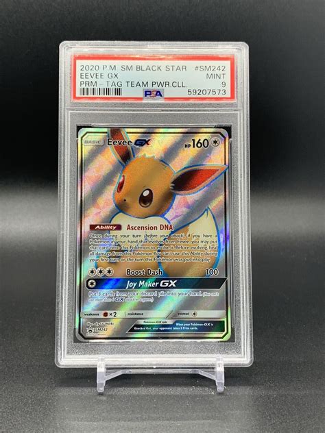 2020 Pokémon SM Promo Eevee GX 242 Full Art Sm242 PSA Mint 9 Values MAVIN