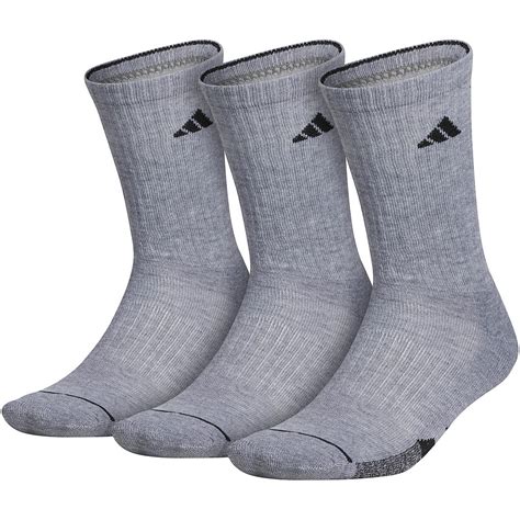 Adidas Mens Cushioned Ii Crew Socks 3 Pack Academy