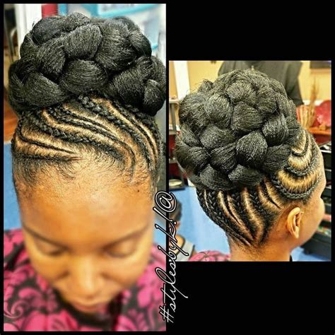 18+ Beautiful Work Simple Braid Updo Black Hair