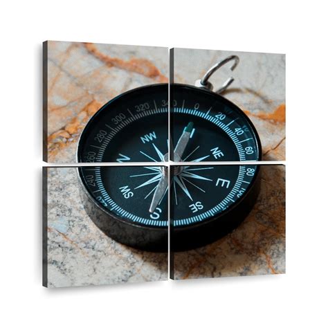 Black Nautical Compass Wall Art Photography