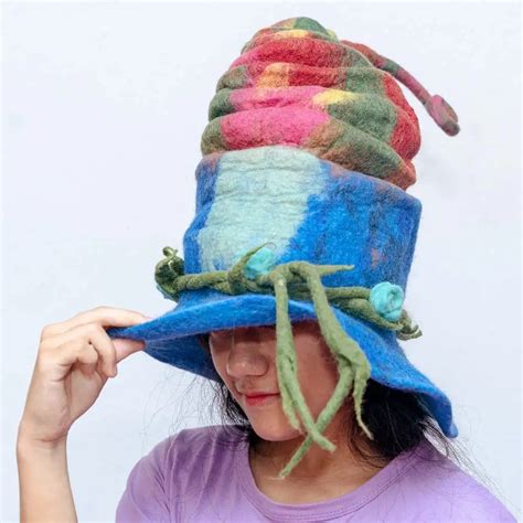 Handmade Felt Unique Cake Style Costume Hat: Whimsical Charm