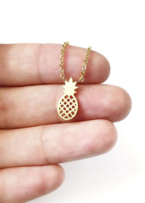 Pineapple Necklace Hawaii Fruit Necklace Tropical Necklace For Women