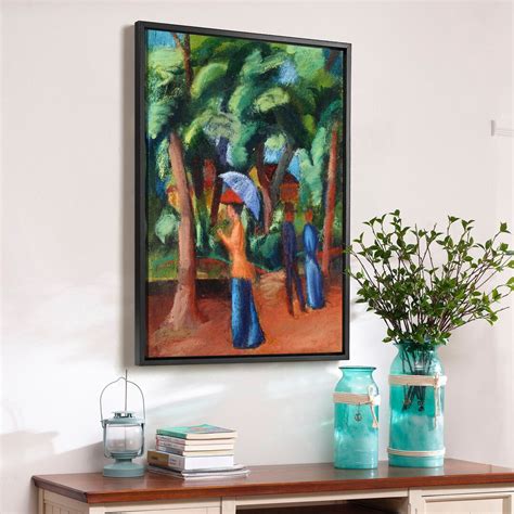 August Macke A Stroll In The Park Large Wall Art Framed Wall Art Canvas