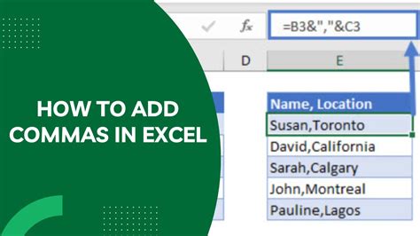 How To Add Commas In Excel A Comprehensive Guide Earn And Excel