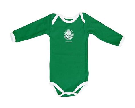 Body Palmeiras Verde Longo Torcida Baby Oficial Verde