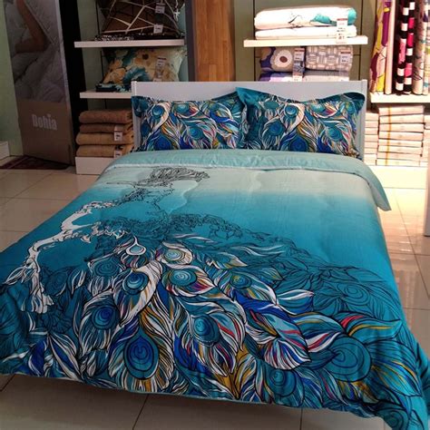 Peacock Themed And Peacock Colored Comforter And Bedding Sets