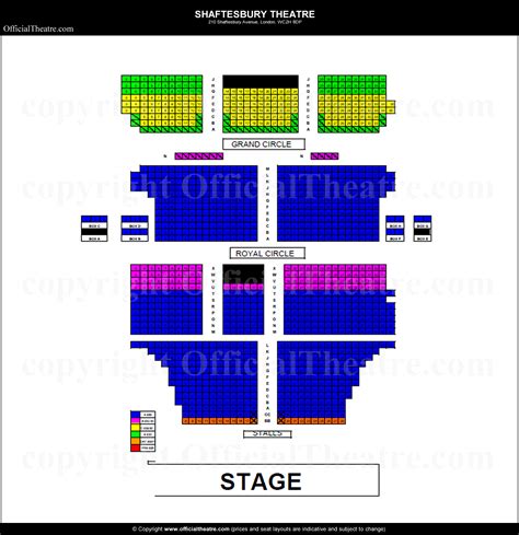 Shaftesbury Theatre London Seat Map And Prices For Motown The Musical