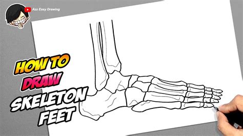 How To Draw Skeleton Feet Youtube