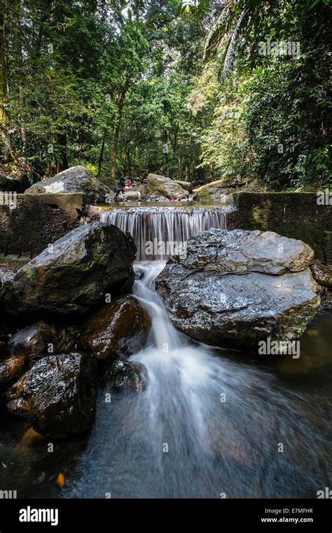 Water Stream At Ranchang Recreational Park Serian District Sarawak