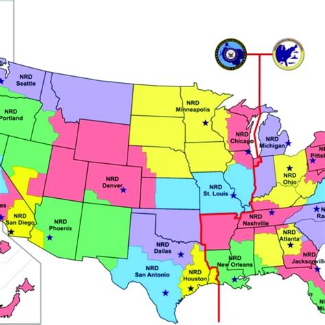 1 Map Of Navy Recruiting Command Regions And Districts Nrc 2014c