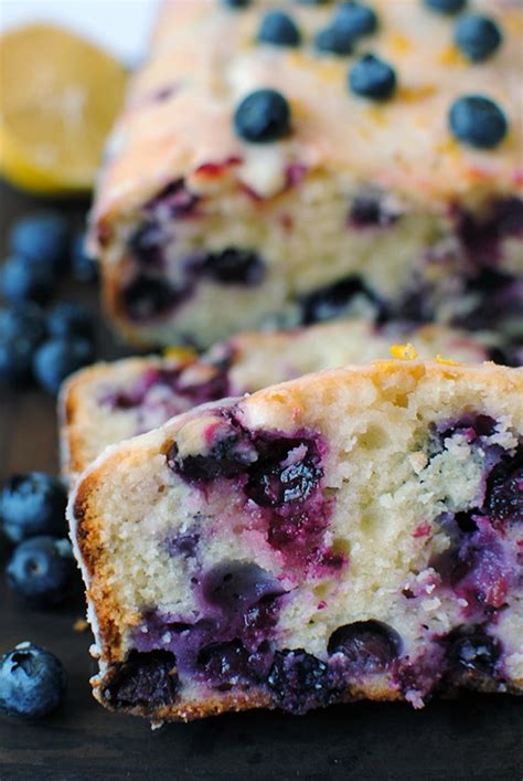 Lemon Blueberry Bread Recipe with Lemon Glaze - Let's Eat Cake