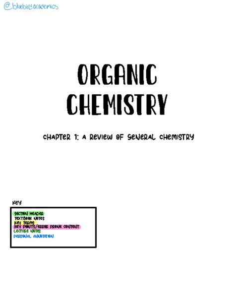 Exam Review Organic Chemistry Chapter 1: Review of Genera Chemistry