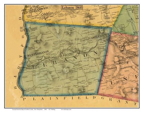 This Map Is A Custom Made Excerpt From The Old Grafton County Wall Map