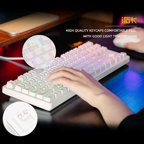 Buy IROK FE87 Mechanical Keyboard Hot Swappable RGB Gaming Keyboard N Key Rollover Anti