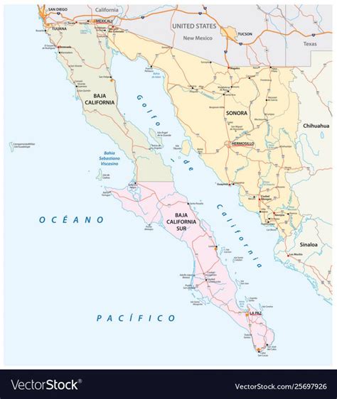 Baja California Road Map